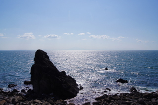 小泊の輝く日本海